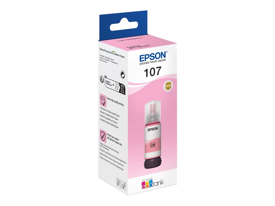 Epson 107 Original EcoTank Light Magenta Ink Bottle 70ml for ET-18100 - C13T09B640 - Image 1