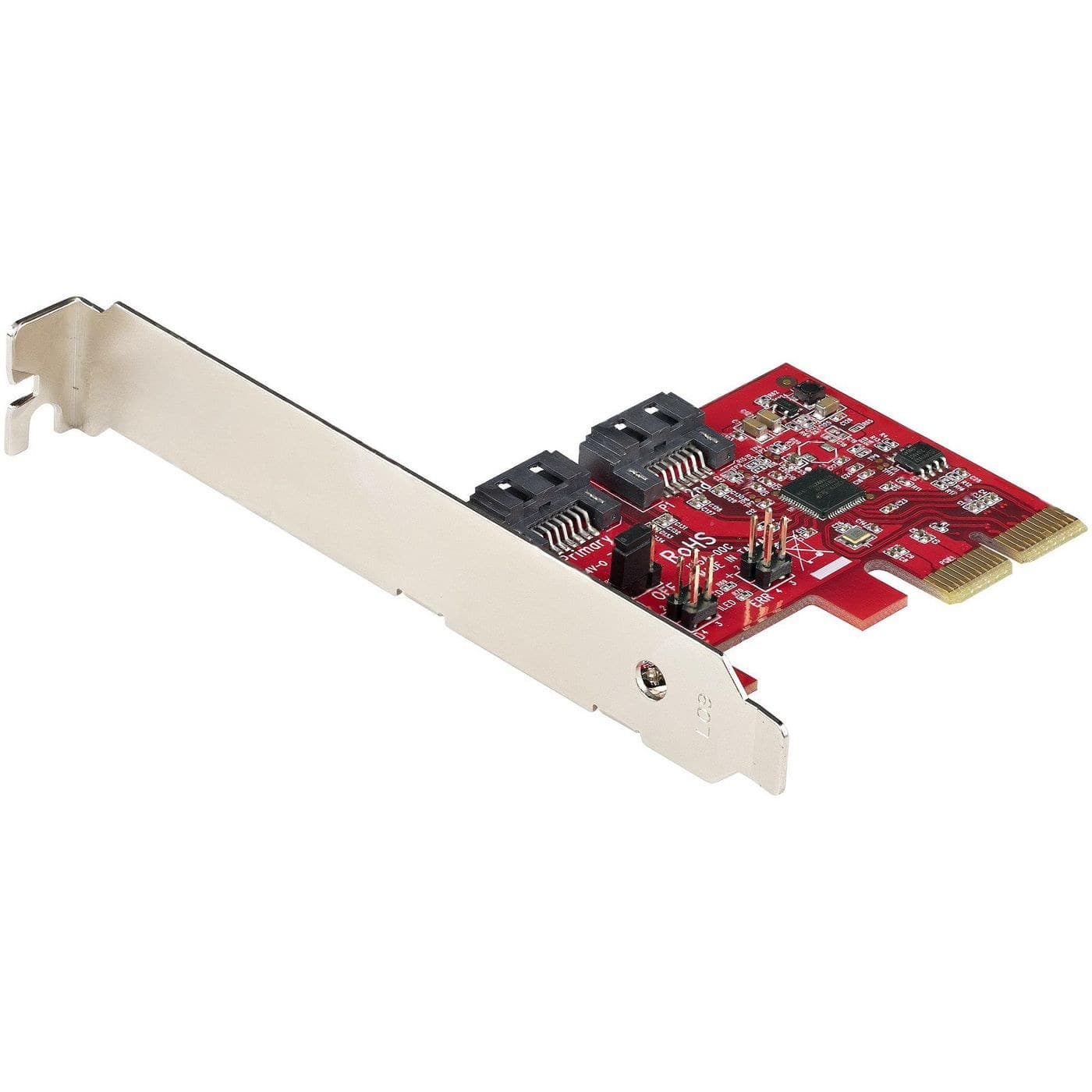 StarTech.com SATA PCIe Card - 2 Port PCIe SATA Expansion Card - 6Gbps - Full/Low Profile - PCI Express to SATA Adapter/Controller - ASM1062R SATA RAID (2P6GR-PCIE-SATA-CARD)