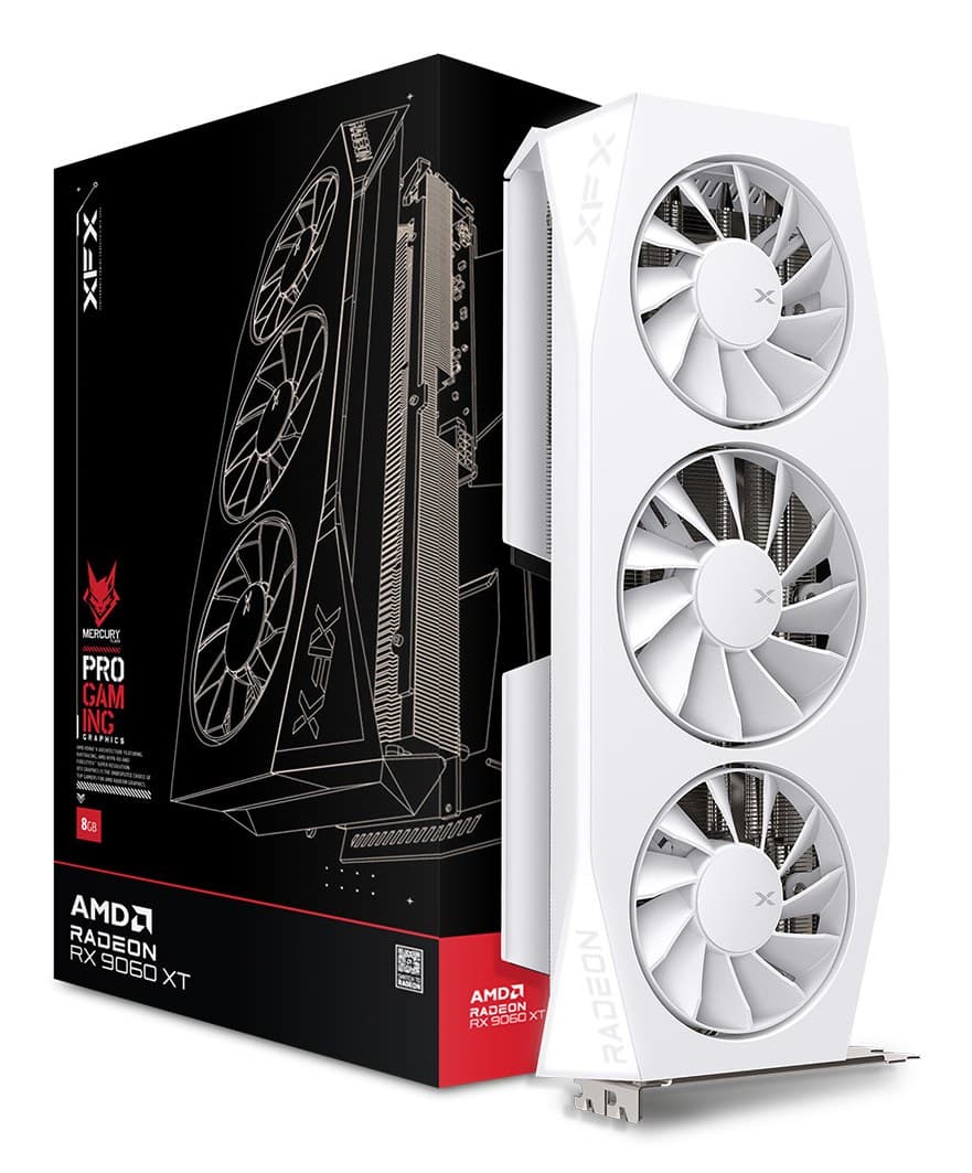 XFX Mercury Radeon RX 9060 XT OC Gaming Edition White AMD 16 GB GDDR6 - Image 5