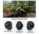 Garmin Instinct 3 AMOLED Smartwatch 50mm Black with Charcoal Band thumbnail 2
