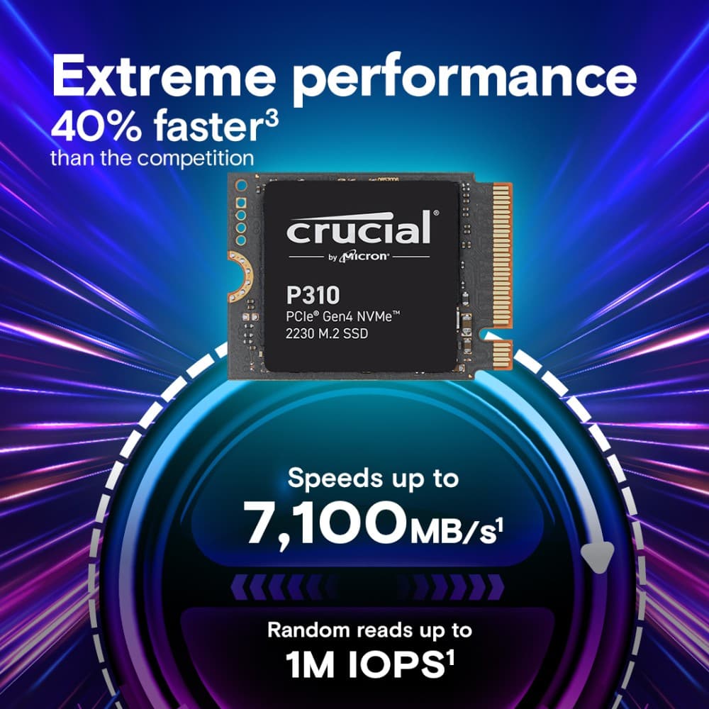 Crucial P310 2 TB M.2 2230 PCIe Gen4 NVMe 7100 MB/s Internal SSD - Image 4