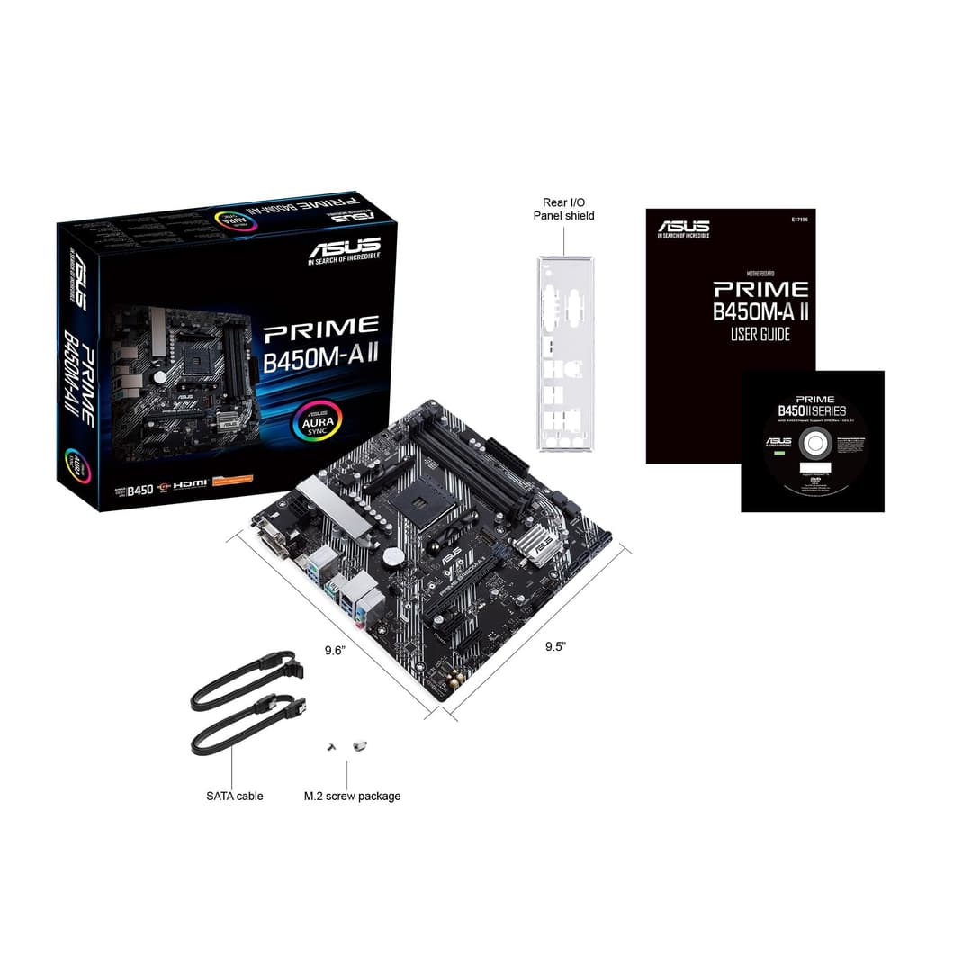 ASUS PRIME B450M-A II AMD B450 Socket AM4 DDR4 Micro ATX Motherboard - Black - Image 8