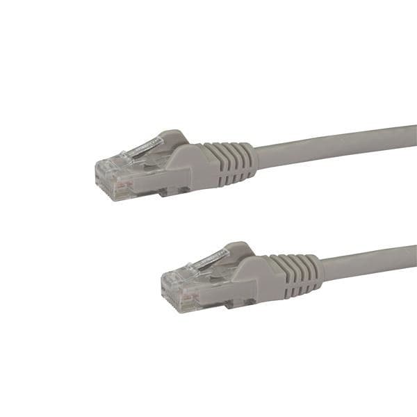 StarTech.com 10m CAT6 Ethernet Cable - Grey CAT 6 Gigabit Ethernet Wire -650MHz 100W PoE RJ45 UTP Network/Patch Cord Snagless w/Strain Relief Fluke Tested/Wiring is UL Certified/TIA, 24AWG