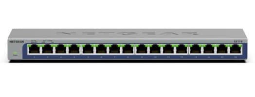 NETGEAR GS116 16-Port Unmanaged L2 Gigabit Ethernet (10/100/1000) Switch - Black - Image 1