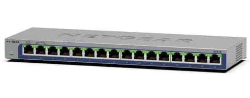 NETGEAR GS116 16-Port Unmanaged L2 Gigabit Ethernet (10/100/1000) Switch - Black - Image 2