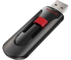 SanDisk Cruzer Glide 32 GB USB 2.0 Flash Drive - Black & Red (SDCZ60-032G-B35)