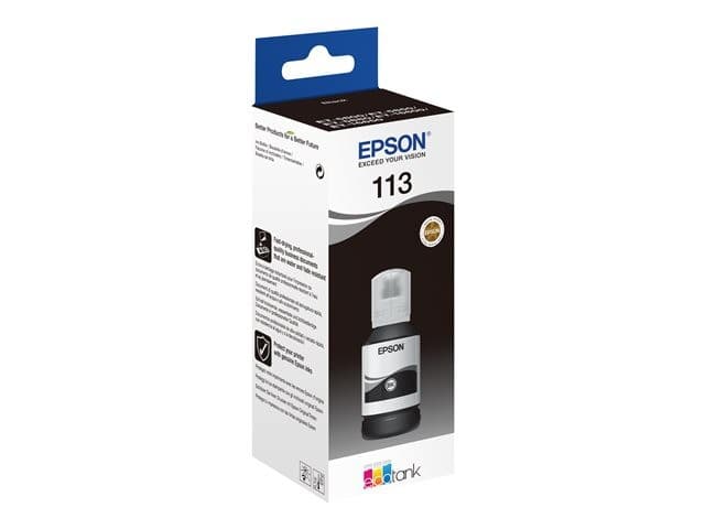 Epson EcoTank 113 Pigment Black Ink Bottle 127ml - C13T06B140 - Image 1