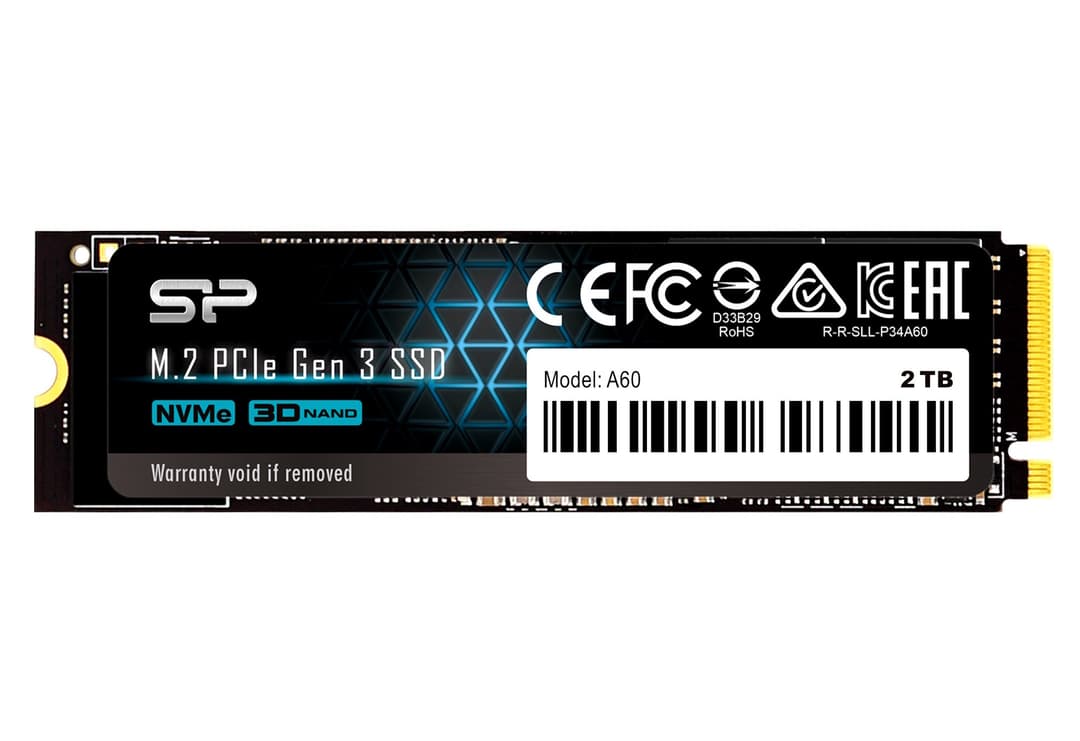 2TB Silicon Power P34A60 NVMe M.2 PCIe Gen3x4 2280 SSD Solid State Drive - Image 1