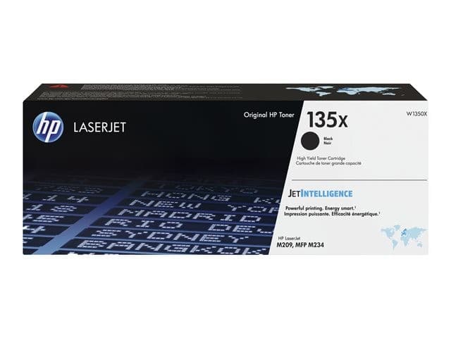 HP 135X High Yield Black Original LaserJet Toner Cartridge (W1350X) - 2,400 Pages
