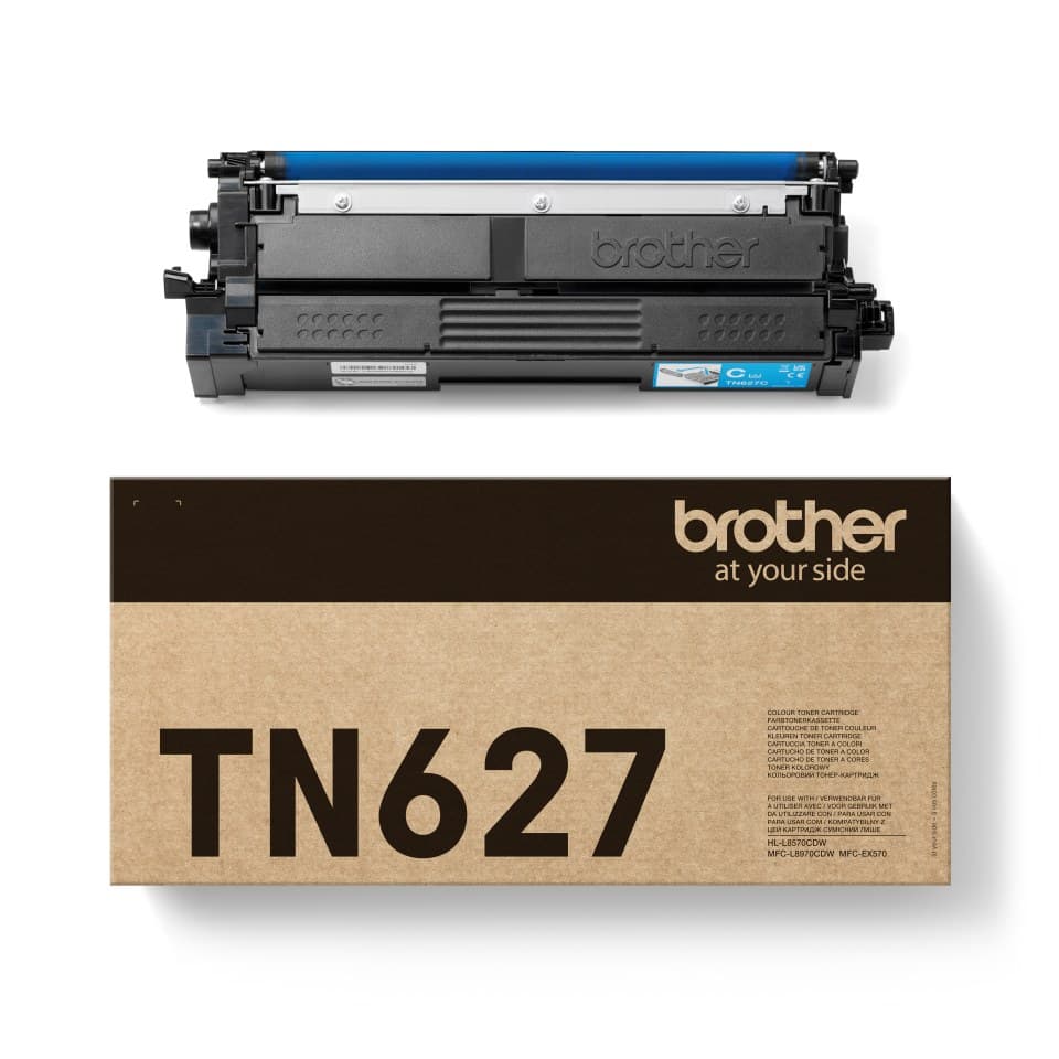 Brother TN-627C toner cartridge 1 pc(s) Original Ultra High Yield Cyan 10,000 Pages - Image 1
