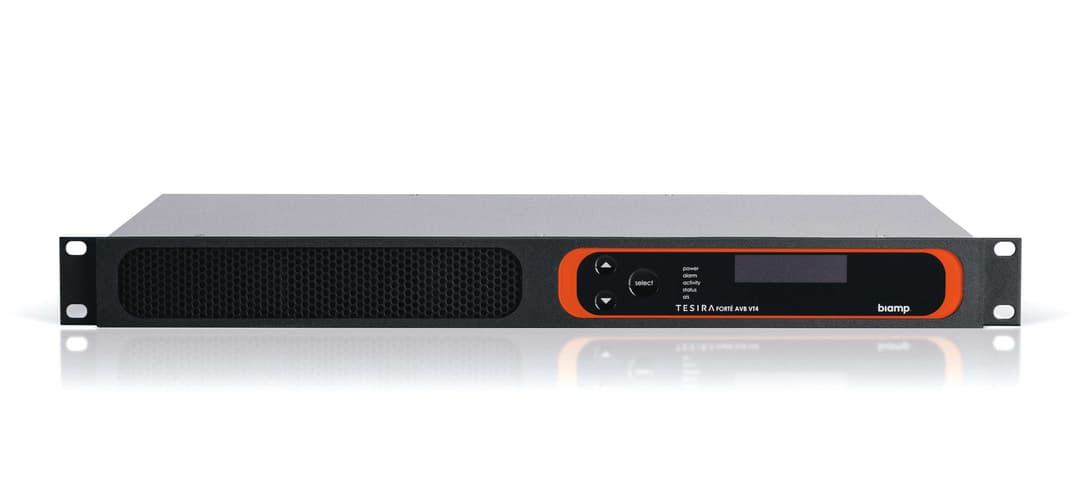 Biamp Tesira FORTÉ AVB VT4 Audio DSP 4-In/4-Out AEC VoIP AVB 1RU - Image 1