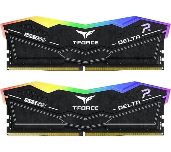 TEAMGROUP T-FORCE DELTA RGB 32 GB 7200 MHz DDR5 Memory Kit - 16 GB x 2, Black - Image 1