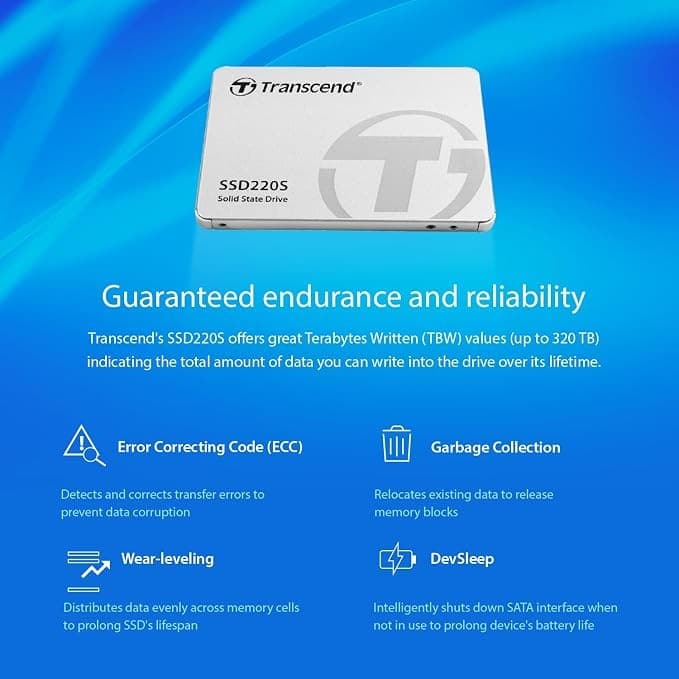 Transcend SSD220S 120GB 2.5 Inch SATA III 6Gb/s Internal SSD TS120GSSD220S - Image 6