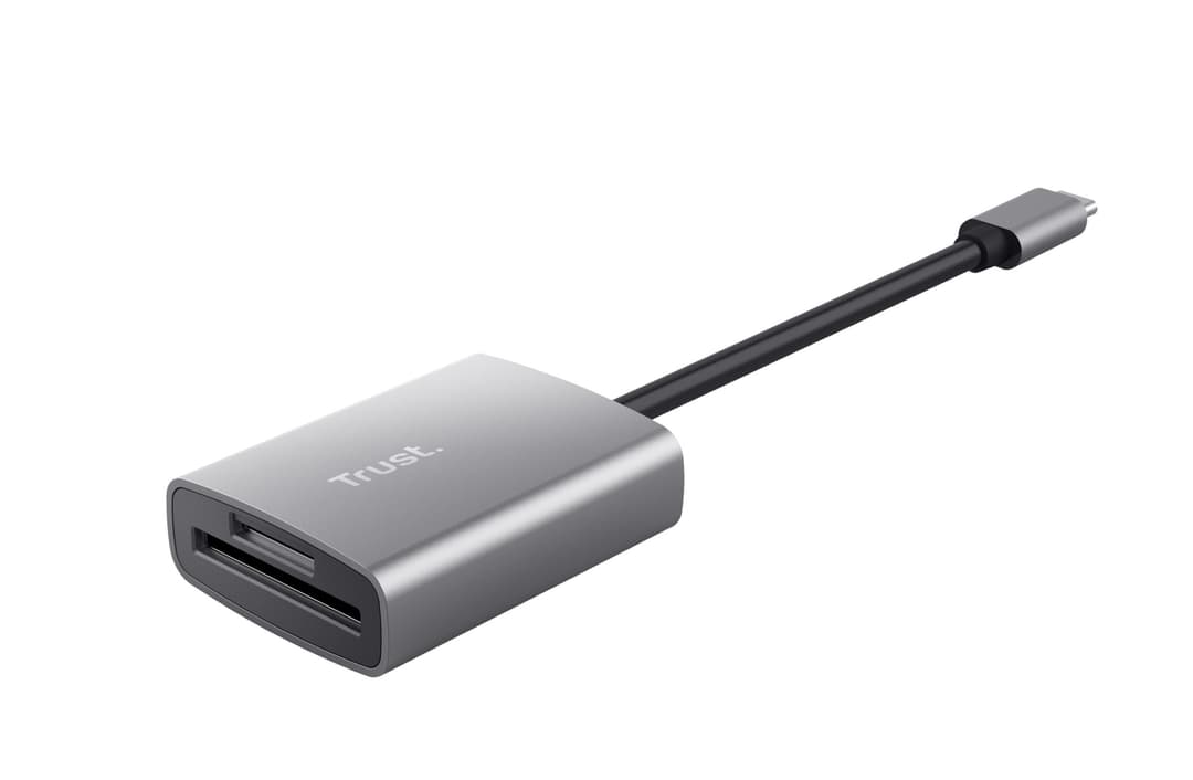Trust Dalyx Fast Aluminium USB-C Card Reader (24136) - USB 3.2 Gen 1 (3.1 Gen 1) Type-C, SD & microSD - Image 1