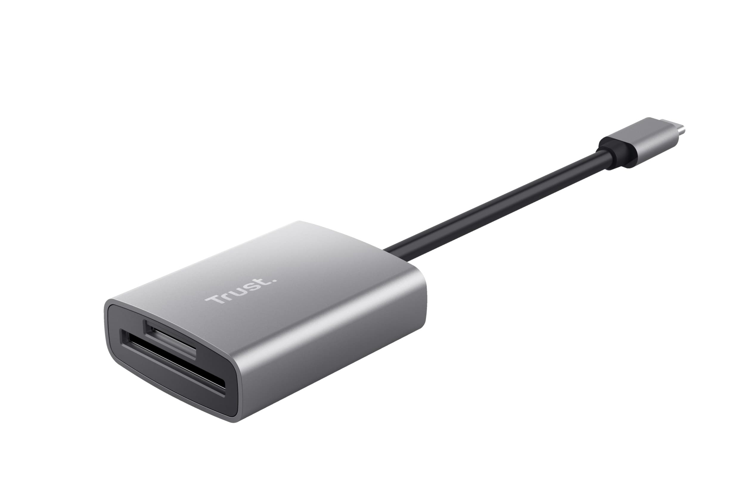Trust Dalyx Fast Aluminium USB-C Card Reader (24136) - USB 3.2 Gen 1 (3.1 Gen 1) Type-C, SD & microSD