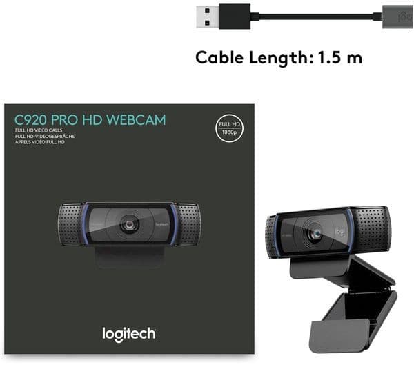 Logitech C920 HD Pro Full HD 1080p Webcam Black - 960-001055 - Image 9