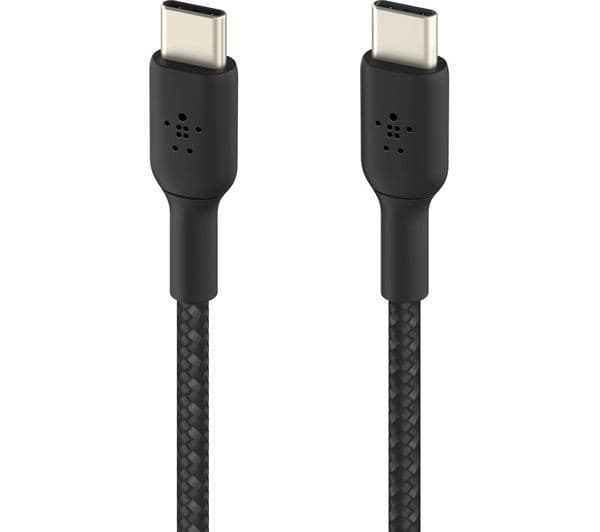 Belkin Braided USB Type-C to USB Type-C Cable 60W for Nintendo Switch 2 2m Black
