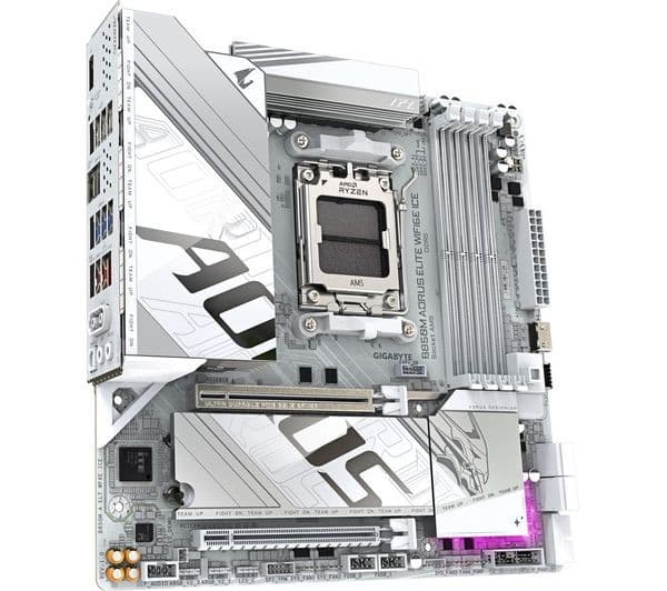 GIGABYTE B850M AORUS ELITE WIFI6E ICE AM5 DDR5 Micro-ATX Motherboard - Image 2