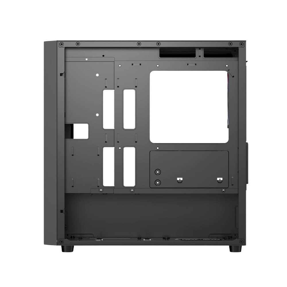 Vida Lucid Micro-ATX Tower Tempered Glass Gaming PC Case with 4 x 120mm ARGB Fans - Black - Image 8
