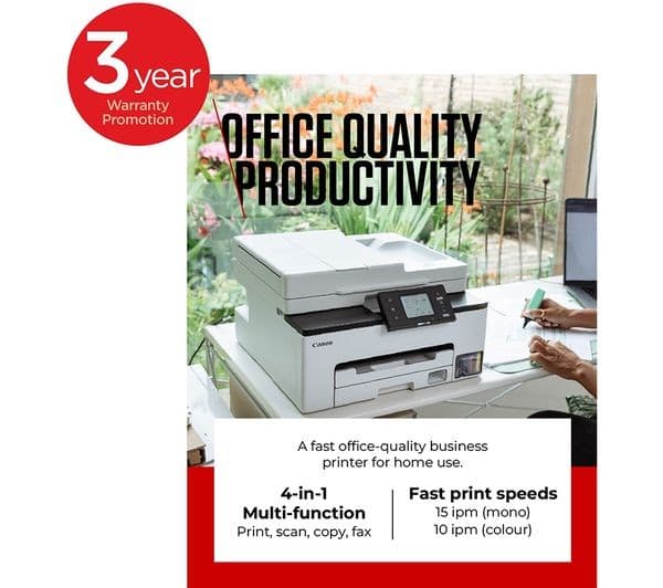CANON MAXIFY GX2050 A4 All-in-One Wireless Refillable MegaTank Inkjet Printer with Fax - Image 9