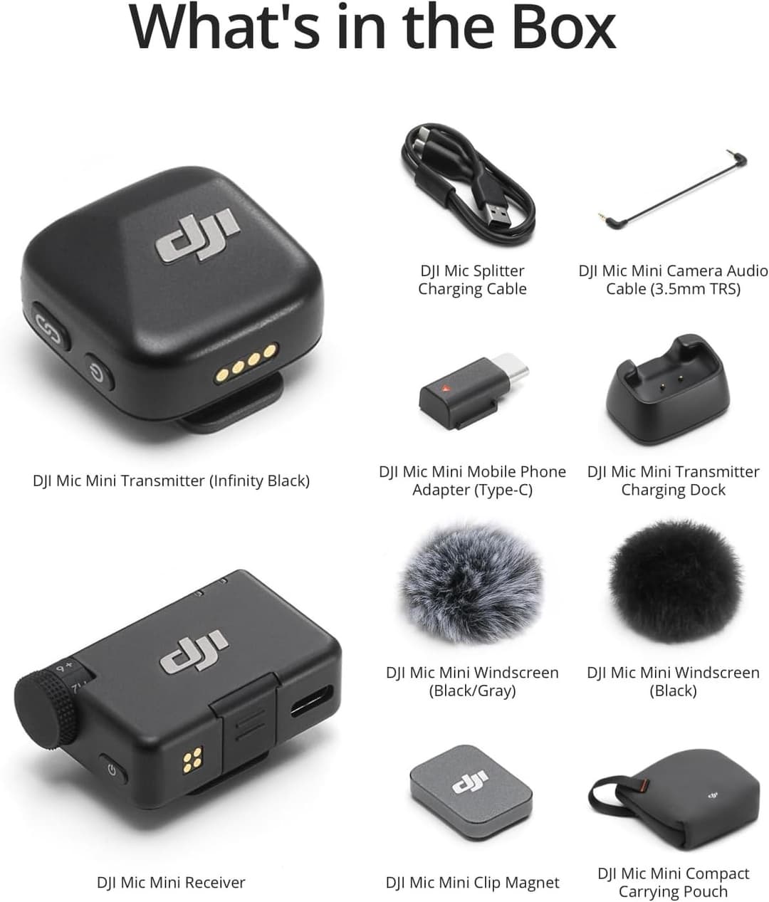 DJI Mic Mini (1 TX + 1 RX) Wireless Microphone Kit Dark Grey - Image 6
