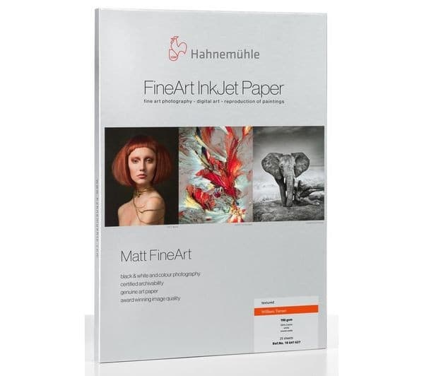 HAHNEMUEHLE Digital FineArt William Turner A4 190gsm Watercolour Textured Photo Paper - 25 Sheets - Image 1