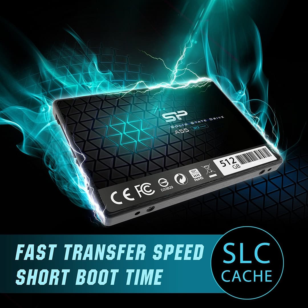 512GB Silicon Power SATA III SSD S55 2.5-inch SLC Ultra-slim 7mm - Image 4