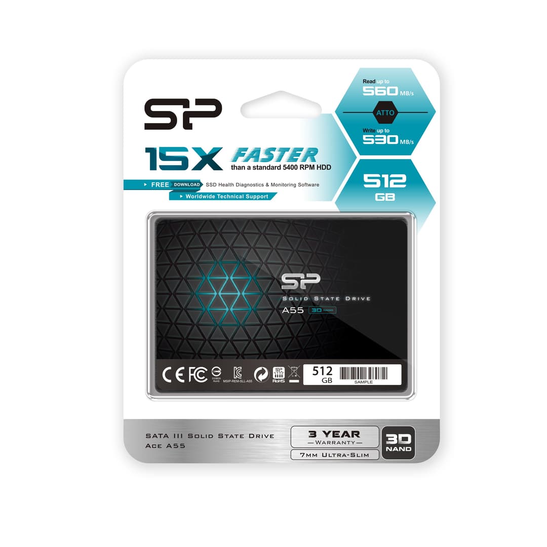 512GB Silicon Power SATA III SSD S55 2.5-inch SLC Ultra-slim 7mm - Image 7