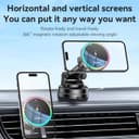 Yesido C315 15W Suction Cup Car Wireless Charging Holder with RGB Lighting - Black thumbnail 6