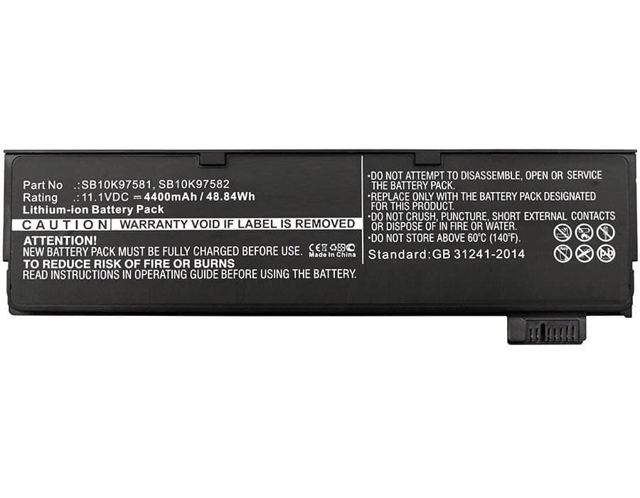 CoreParts MBXLE-BA0144 Replacement Laptop Battery for Lenovo ThinkPad P51s / T570 (61+) - Li-ion 11.1V 4400mAh 48.84Wh, Black