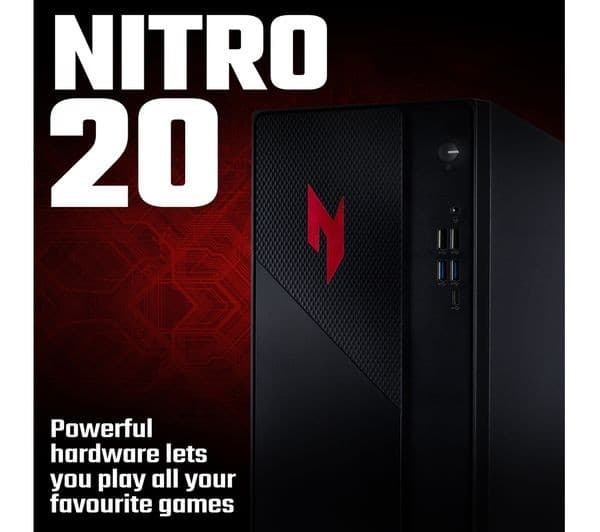 Acer Nitro N20-101 Gaming PC Intel i5 16GB RAM RTX 5050 512GB SSD Black - Image 2