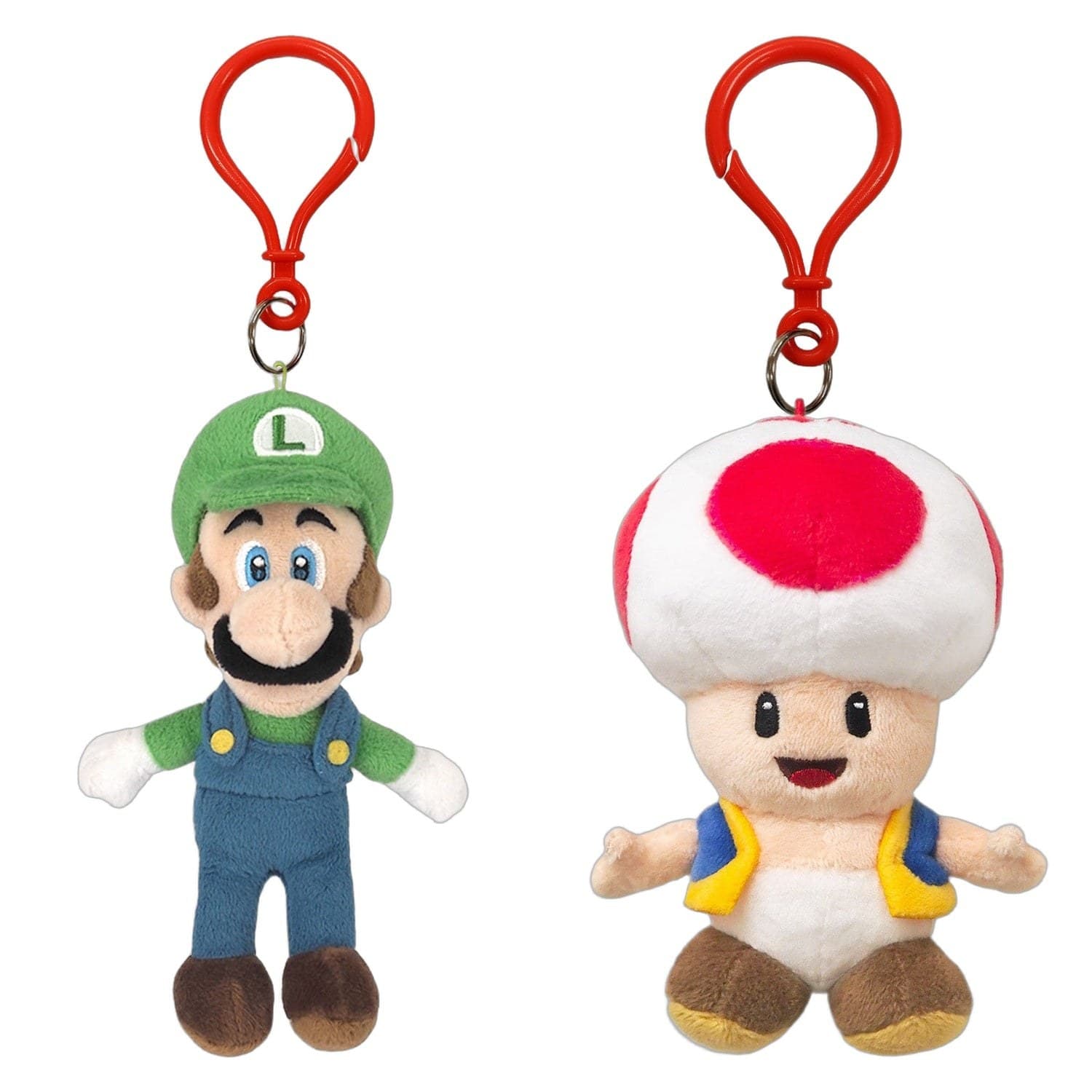 SAN-EI Nintendo Super Luigi and Toad Keychain Bundle