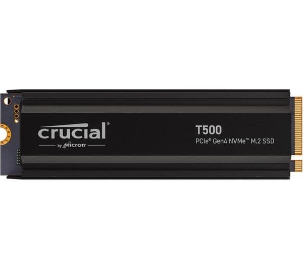 CRUCIAL T500 M.2 PCIe Gen4 NVMe Internal SSD with Heatsink - 1 TB