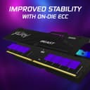 Kingston Technology FURY Beast RGB 16 GB (2 x 8 GB) DDR5 5600 MHz CL40 Black Desktop Memory Kit KF556C40BBAK2-16 thumbnail 7