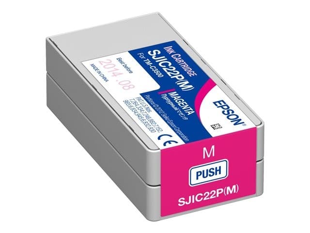 Epson SJIC22P(M) - magenta - original - ink cartridge - 32.5 ml - for ColorWorks TM-C3500 - Image 1