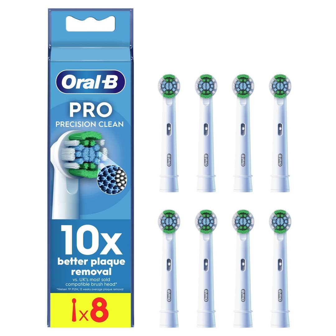 Oral-B Pro Precision Clean Toothbrush Heads - 8 Pack - Image 1
