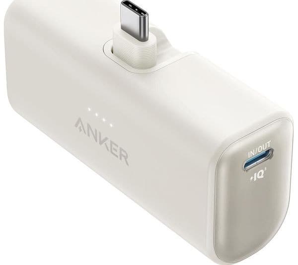 Anker Nano 5000mAh 22.5W Foldable USB Type-C Power Bank White - Image 1