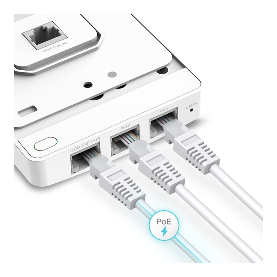 TP-Link Omada EAP235-Wall AC1200 Wireless MU-MIMO Gigabit Wall Plate Access Point - Image 2