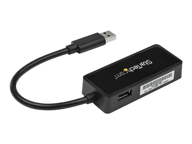 StarTech.com USB31000SPTB USB 3.0 to Gigabit Ethernet Network Adapter NIC with USB Pass-Through Port - Black