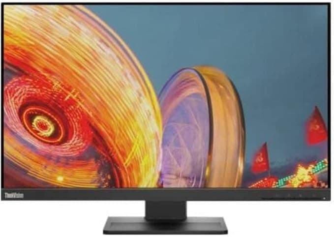 Lenovo ThinkVision E24q-20 23.8 Inch QHD IPS Monitor - Black
