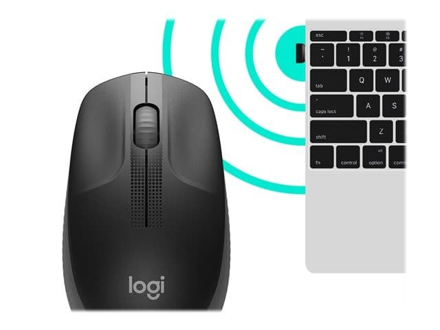 Logitech M190 Full-Size Wireless Mouse - Charcoal - Image 8