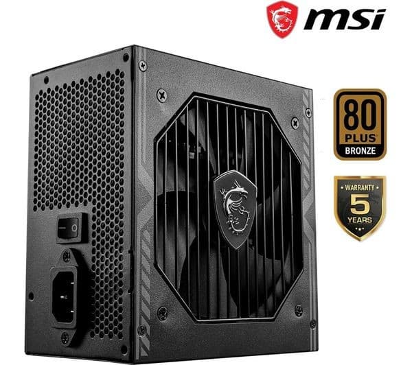 MSI MAG A550BN 550W 80 PLUS Bronze Non-Modular ATX Power Supply - Image 5