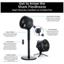 Shark FlexBreeze FA220UK 12 in 1 High Velocity Hybrid Corded Cordless Fan - Black thumbnail 2
