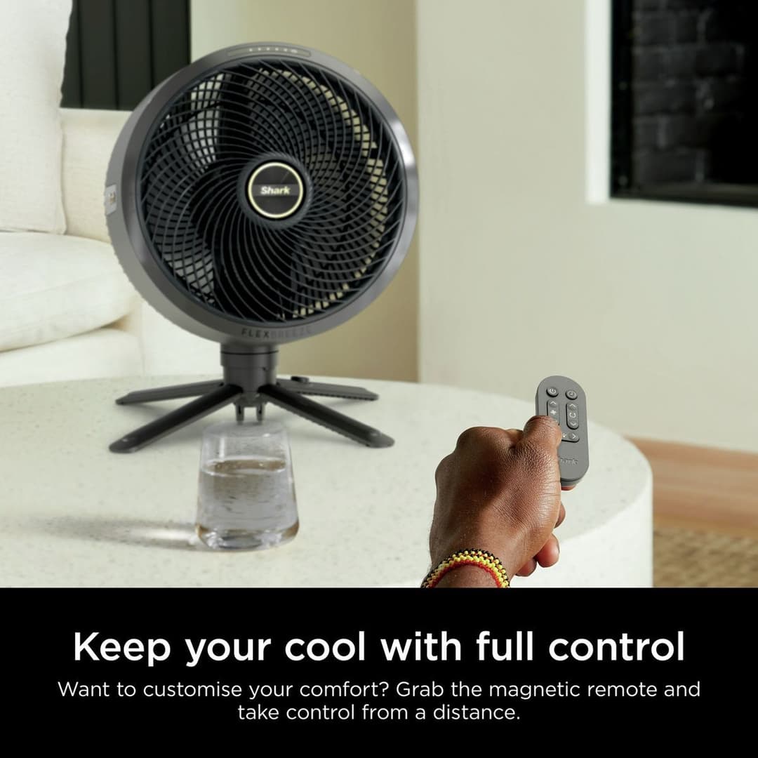 Shark FlexBreeze FA220UK 12 in 1 High Velocity Hybrid Corded Cordless Fan - Black - Image 4