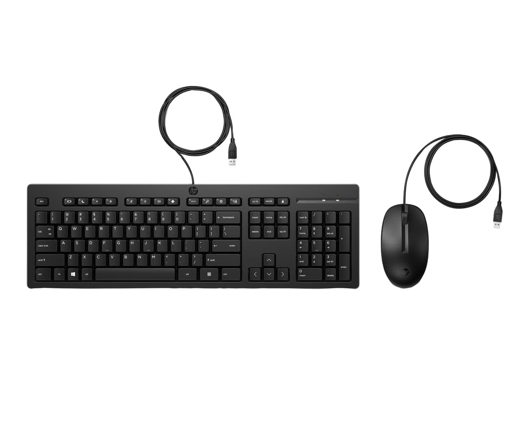 HP 225 Wired Mouse and Keyboard Combo - Image 1