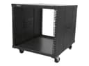 StarTech.com RK960CP 9U 4-Post Mobile Open Frame Server Rack with Wheels - 23in Deep, 19in, 220 lbs Capacity - Black thumbnail 1