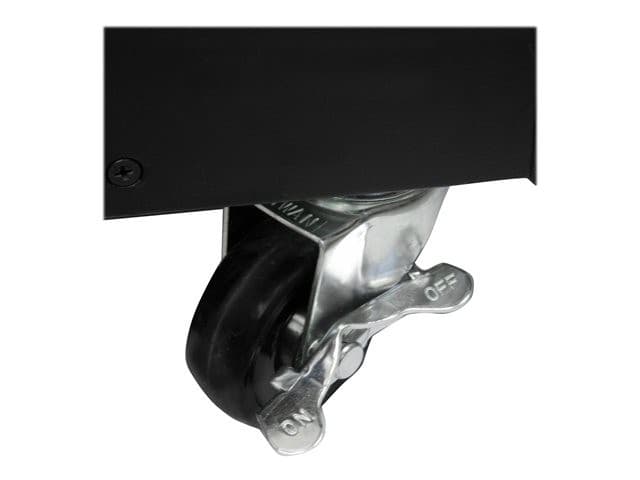 StarTech.com RK960CP 9U 4-Post Mobile Open Frame Server Rack with Wheels - 23in Deep, 19in, 220 lbs Capacity - Black - Image 4