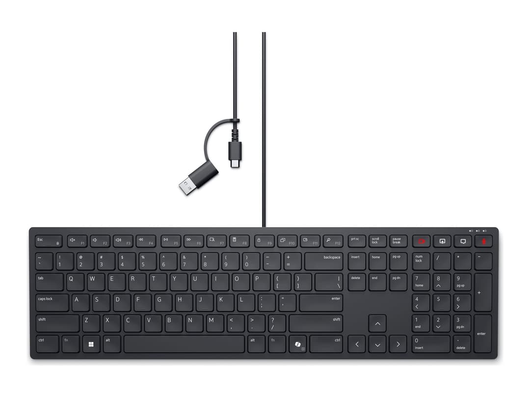 Dell Pro Silent Wired Collaboration Keyboard KB525C UK QWERTY - Black - Image 1