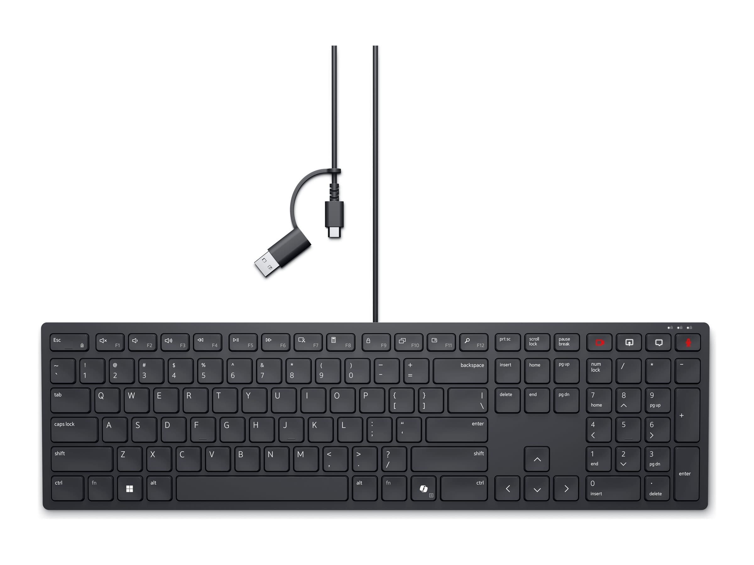 Dell Pro Silent Wired Collaboration Keyboard KB525C UK QWERTY - Black