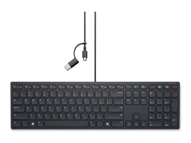 Dell Pro Silent Wired Collaboration Keyboard KB525C UK QWERTY - Black - Image 2